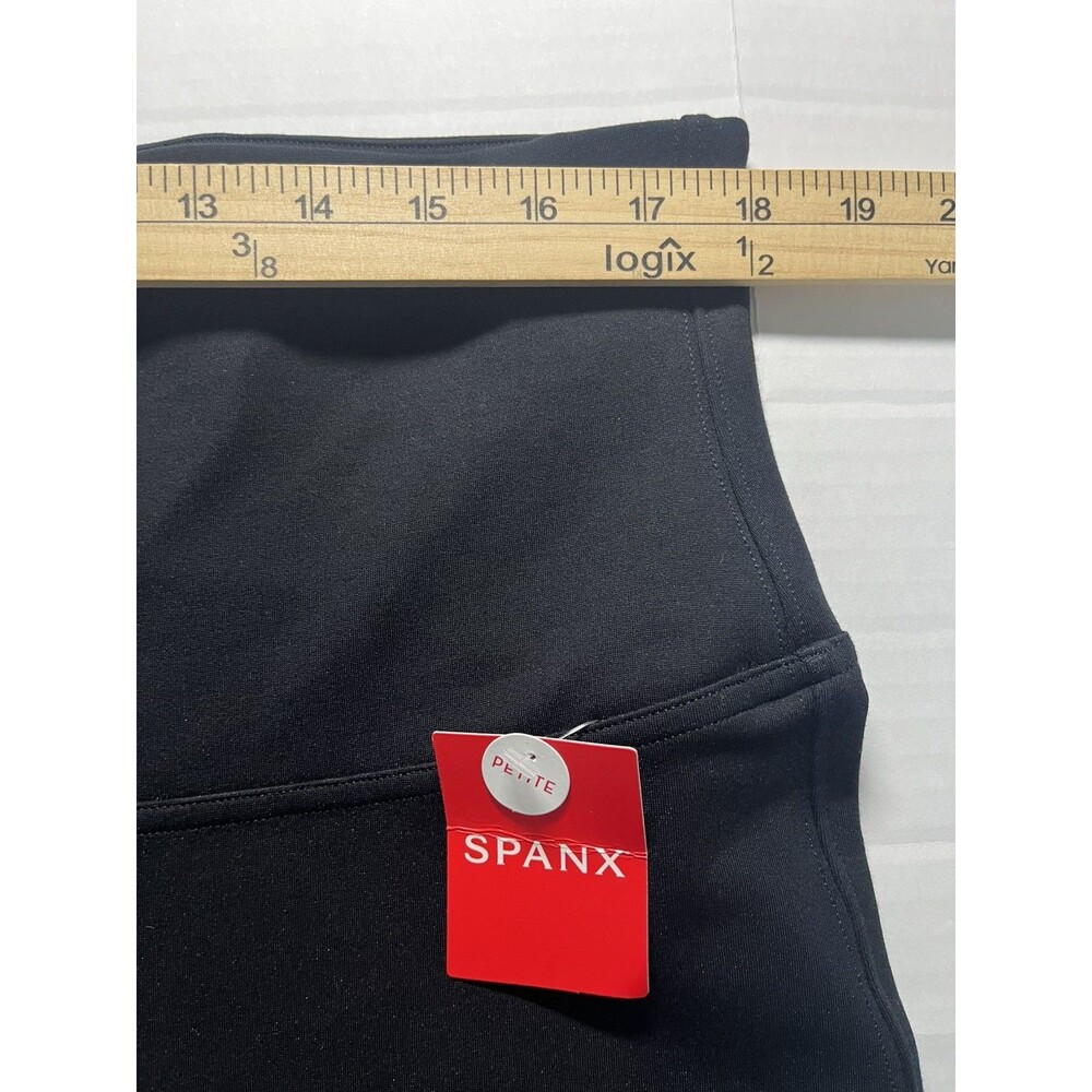 Spanx Black Ponte Hem Slit Leggings 3X Petite NWT‎ A369379 Slimming Power Waist - Picture 7 of 8